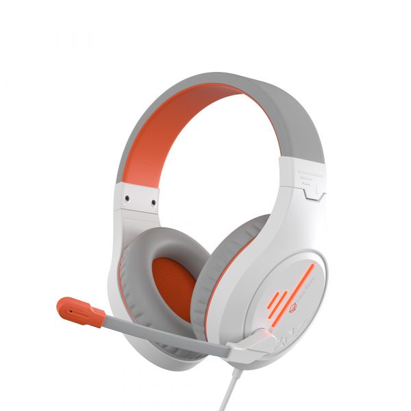 MT-HP021 Gaming Ακουστικά Άσπρο + Πορτοκαλί