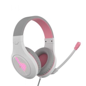 MT-HP021 Gaming Ακουστικά Άσπρο + Ρόζ